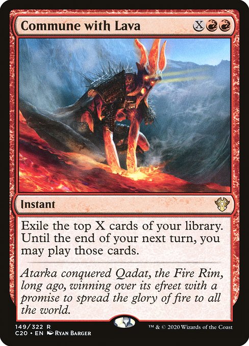 Commander 2020 - 149 - Commune with Lava - Rare - R - Non-foil