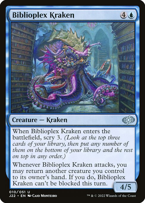 Jumpstart 2022 - 10 - Biblioplex Kraken - Uncommon - U - Non-foil