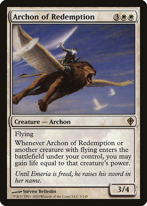 Worldwake - 3 - Archon of Redemption - Rare - W - Non-foil