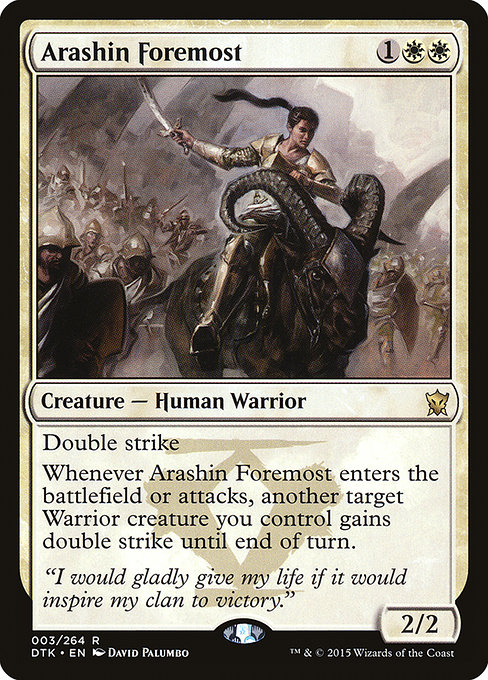Dragons of Tarkir - 3 - Arashin Foremost - Rare - W - Non-foil