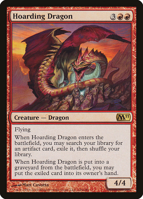 Magic 2011 - 144 - Hoarding Dragon - Rare - R - Non-foil