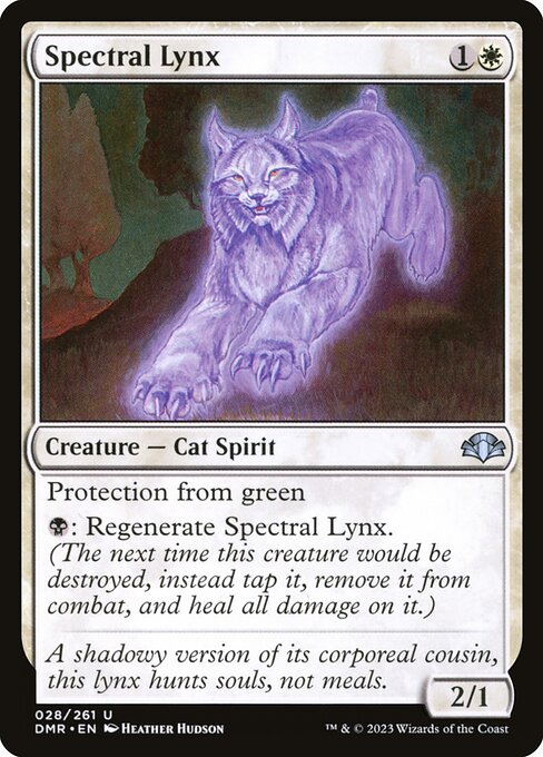 Dominaria Remastered - 28 - Spectral Lynx - Uncommon - W - Non-foil
