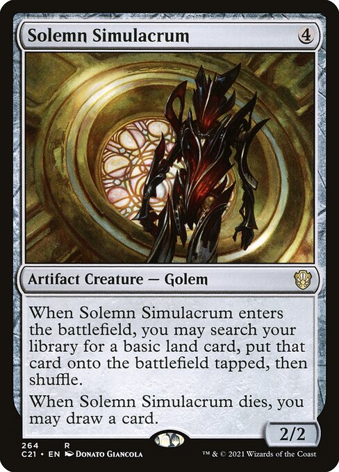 Commander 2021 - 264 - Solemn Simulacrum - Rare - C - Non-foil