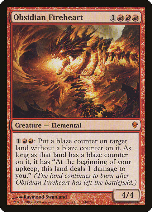 Zendikar - 140 - Obsidian Fireheart - Mythic - R - Non-foil