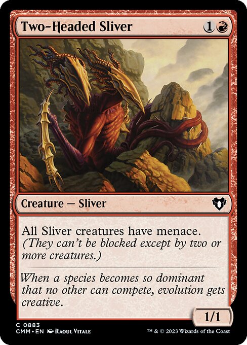 Commander Masters - 883 - Two-Headed Sliver - Common - R - Non-foil