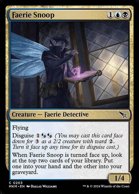 Murders at Karlov Manor - 203 - Faerie Snoop - Common - UB - Non-foil