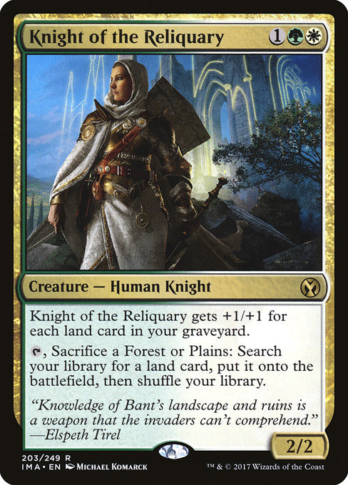 Iconic Masters - 203 - Knight of the Reliquary - Rare - WG - Non-foil