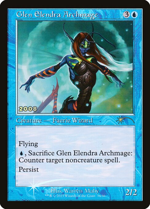 30th Anniversary Play Promos - 16 - Glen Elendra Archmage - Rare - U - Foil - Datestamped Promo