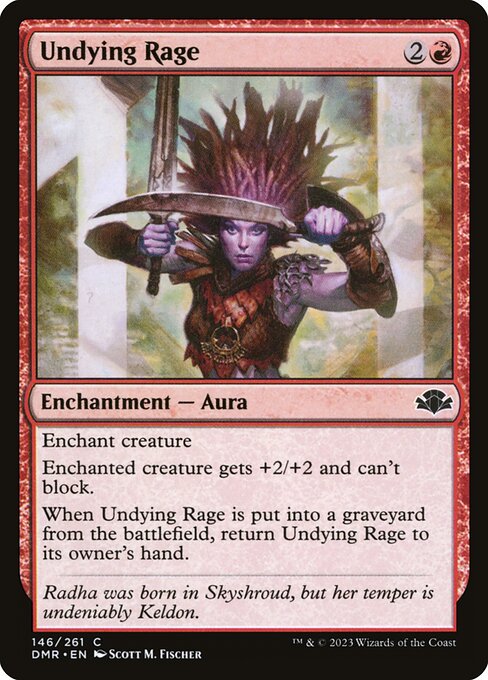 Dominaria Remastered - 146 - Undying Rage - Common - R - Non-foil