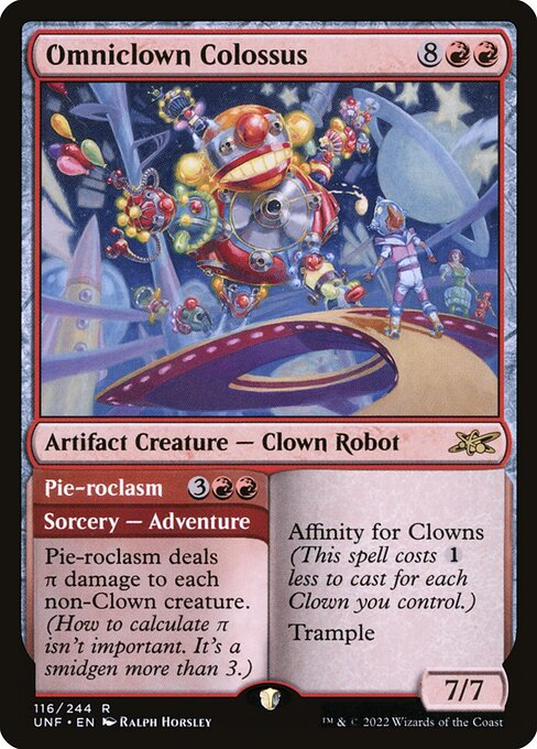 Unfinity - 116 - Omniclown Colossus // Pie-roclasm - Rare - R - Foil