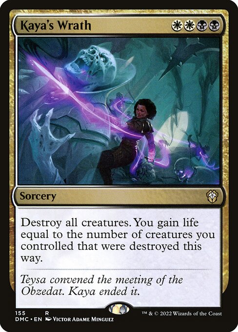 Dominaria United Commander - 155 - Kaya's Wrath - Rare - WB - Non-foil