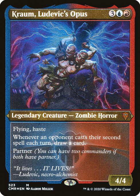 Commander Legends - 523 - Kraum, Ludevic's Opus - Mythic - UR - Foil Etched