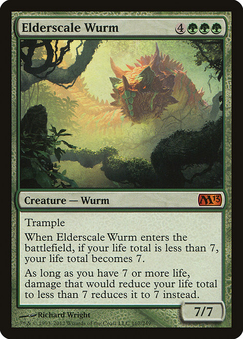 Magic 2013 - 167 - Elderscale Wurm - Mythic - G - Foil