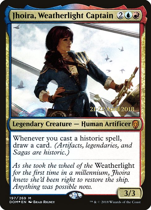 Dominaria Promos - 197s - Jhoira, Weatherlight Captain - Mythic - UR - Foil - Datestamped Promo