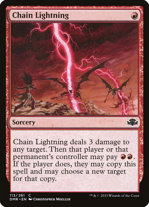 Dominaria Remastered - 113 - Chain Lightning - Common - R - Foil
