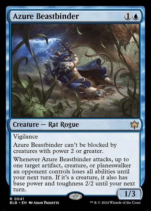 Bloomburrow - 41 - Azure Beastbinder - Rare - U - Non-foil