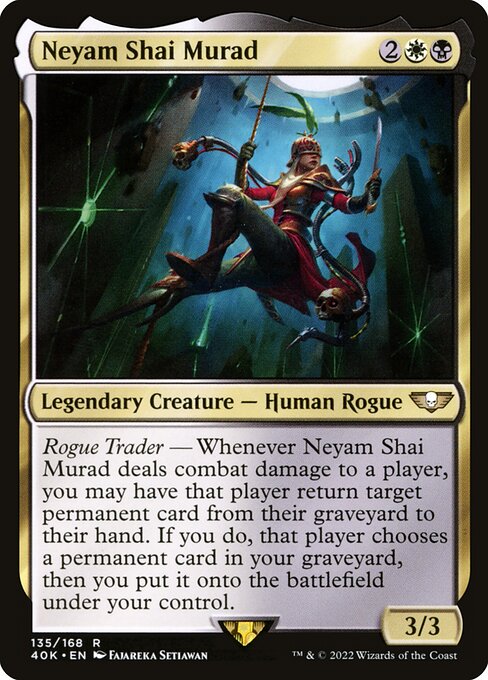 Warhammer 40,000 Commander - 135 - Neyam Shai Murad - Rare - WB - Non-foil
