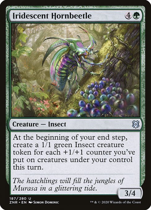Zendikar Rising - 187 - Iridescent Hornbeetle - Uncommon - G - Non-foil