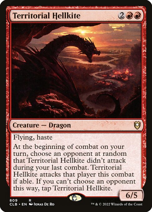 Commander Legends: Battle for Baldur's Gate - 809 - Territorial Hellkite - Rare - R - Non-foil