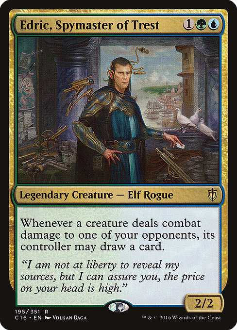 Commander 2016 - 195 - Edric, Spymaster of Trest - Rare - UG - Non-foil