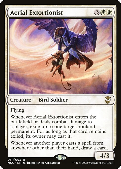 New Capenna Commander - 11 - Aerial Extortionist - Rare - W - Non-foil