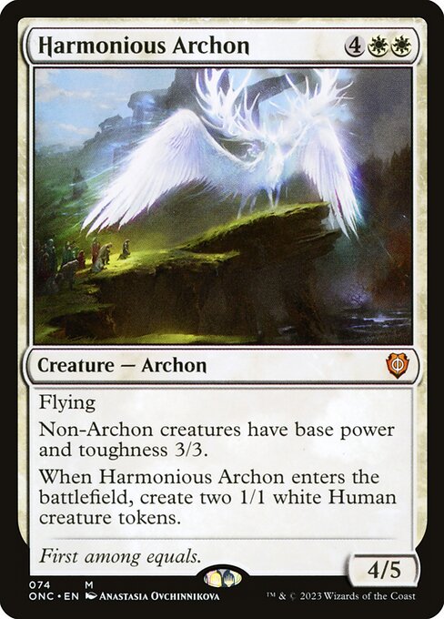 Phyrexia: All Will Be One Commander - 74 - Harmonious Archon - Mythic - W - Non-foil
