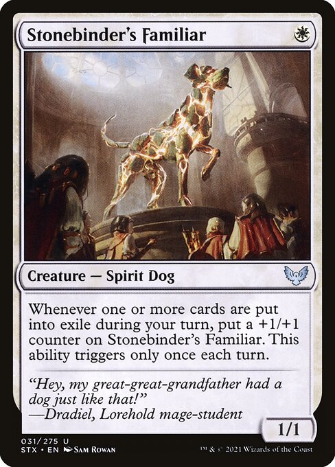 Strixhaven: School of Mages - 31 - Stonebinder's Familiar - Uncommon - W - Non-foil