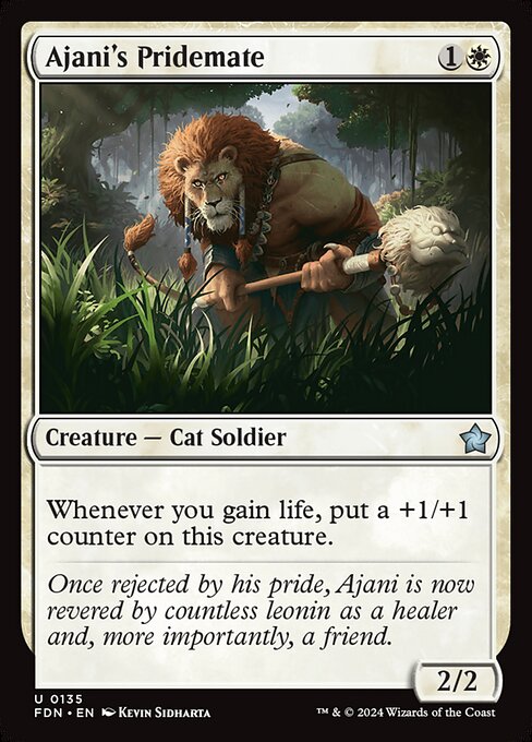 Foundations - 135 - Ajani's Pridemate - Uncommon - W - Non-foil