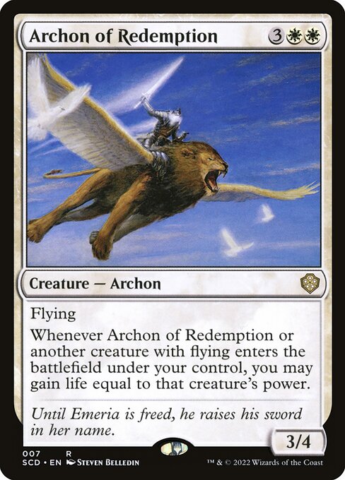 Starter Commander Decks - 7 - Archon of Redemption - Rare - W - Non-foil