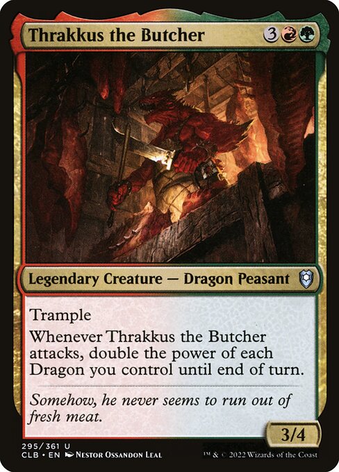 Commander Legends: Battle for Baldur's Gate - 295 - Thrakkus the Butcher - Uncommon - RG - Foil