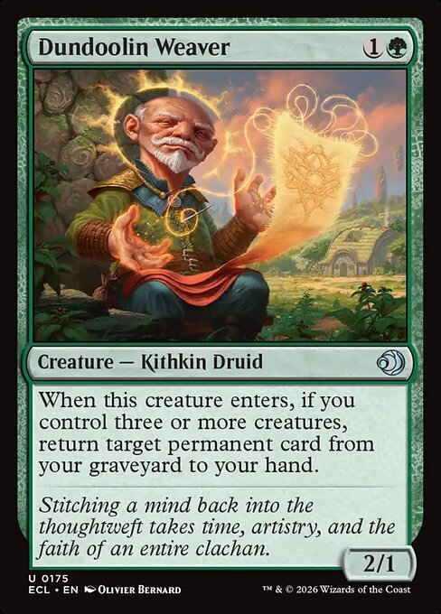 Lorwyn Eclipsed - 175 - Dundoolin Weaver - Uncommon - G - Non-foil