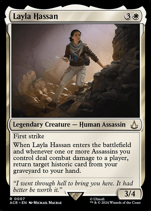 Assassin's Creed - 7 - Layla Hassan - Rare - W - Foil