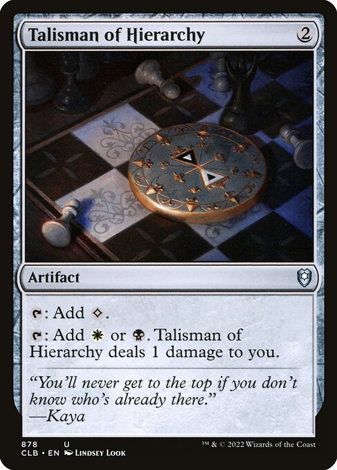 Commander Legends: Battle for Baldur's Gate - 878 - Talisman of Hierarchy - Uncommon - C - Non-foil