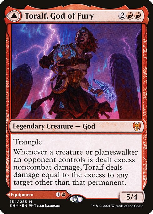 Kaldheim - 154 - Toralf, God of Fury // Toralf's Hammer - Mythic - C - Foil