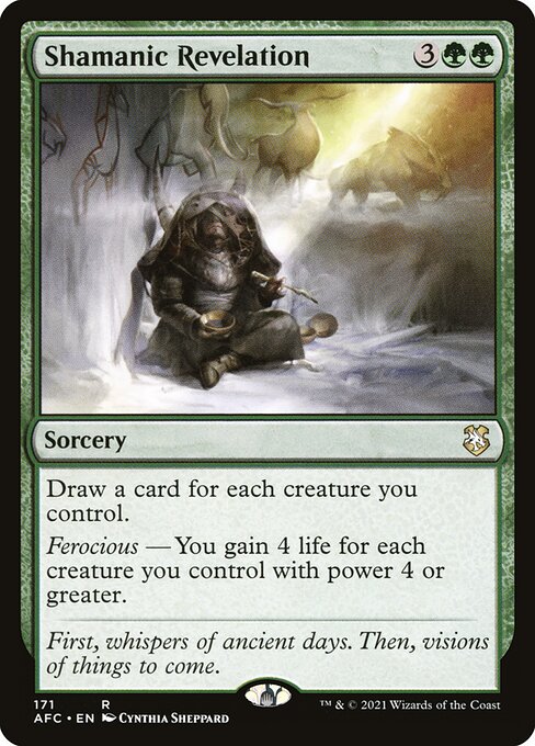 Forgotten Realms Commander - 171 - Shamanic Revelation - Rare - G - Non-foil