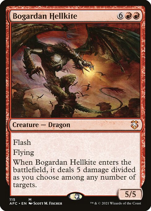 Forgotten Realms Commander - 115 - Bogardan Hellkite - Mythic - R - Non-foil