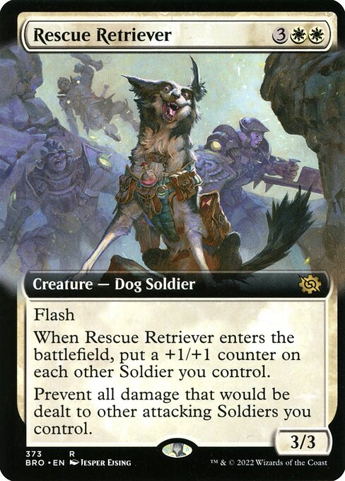 The Brothers' War - 373 - Rescue Retriever - Rare - W - Non-foil