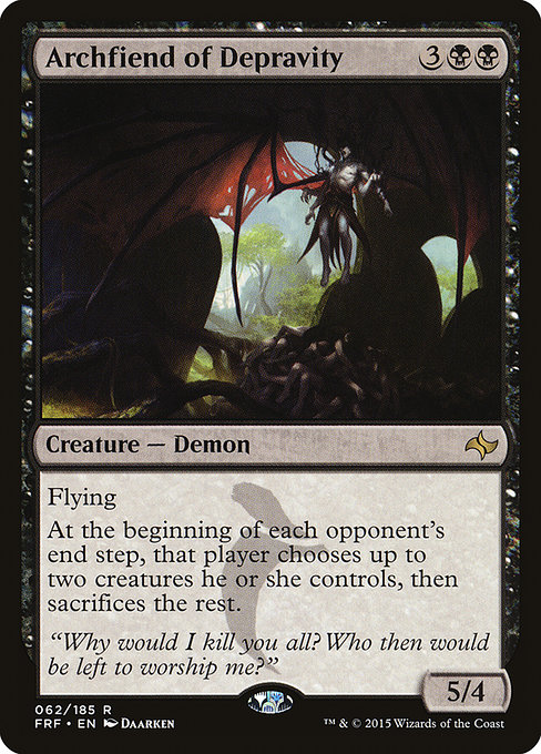 Fate Reforged - 62 - Archfiend of Depravity - Rare - B - Non-foil