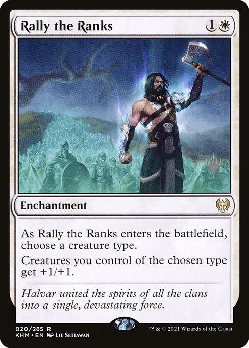 Kaldheim Promos - 20p - Rally the Ranks - Rare - W - Foil - Promo