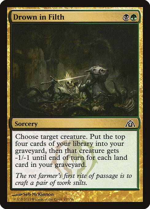 Dragon's Maze - 67 - Drown in Filth - Common - BG - Non-foil