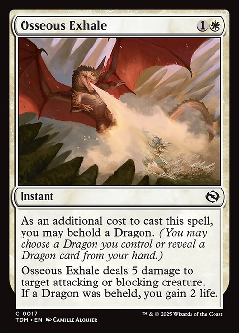 Tarkir: Dragonstorm - 17 - Osseous Exhale - Common - W - Non-foil