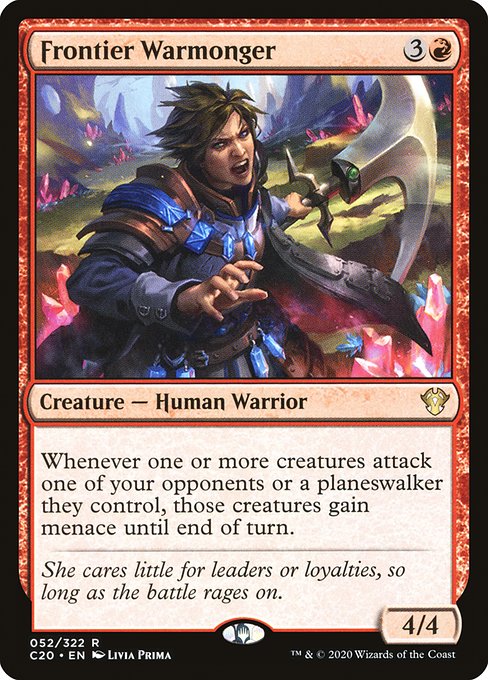 Commander 2020 - 52 - Frontier Warmonger - Rare - R - Non-foil
