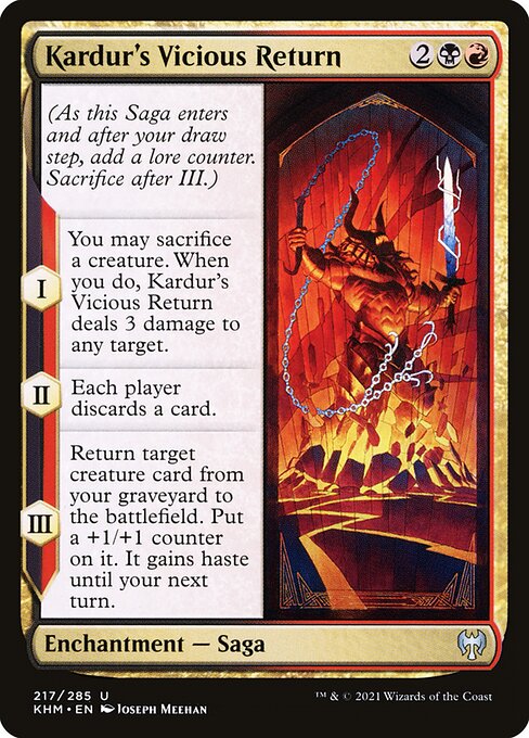 Kaldheim - 217 - Kardur's Vicious Return - Uncommon - BR - Non-foil