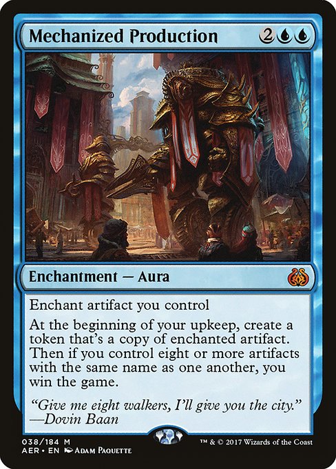Aether Revolt - 38 - Mechanized Production - Mythic - U - Non-foil