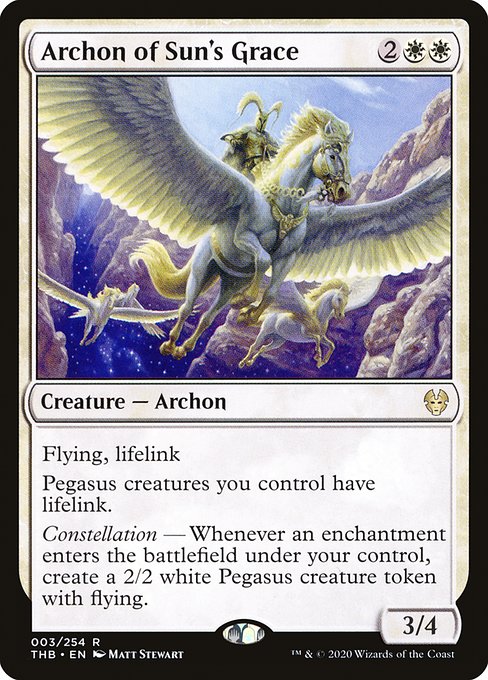 Theros Beyond Death - 3 - Archon of Sun's Grace - Rare - W - Foil