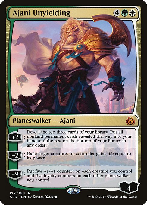 Aether Revolt - 127 - Ajani Unyielding - Mythic - WG - Non-foil