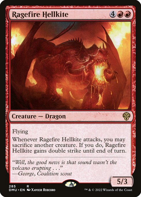 Dominaria United - 285 - Ragefire Hellkite - Rare - R - Foil