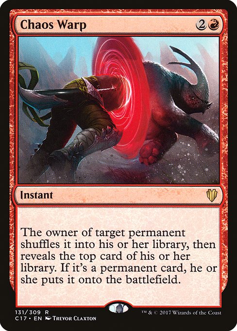 Commander 2017 - 131 - Chaos Warp - Rare - R - Non-foil