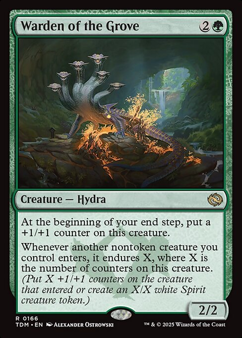 Tarkir: Dragonstorm - 166 - Warden of the Grove - Rare - G - Non-foil