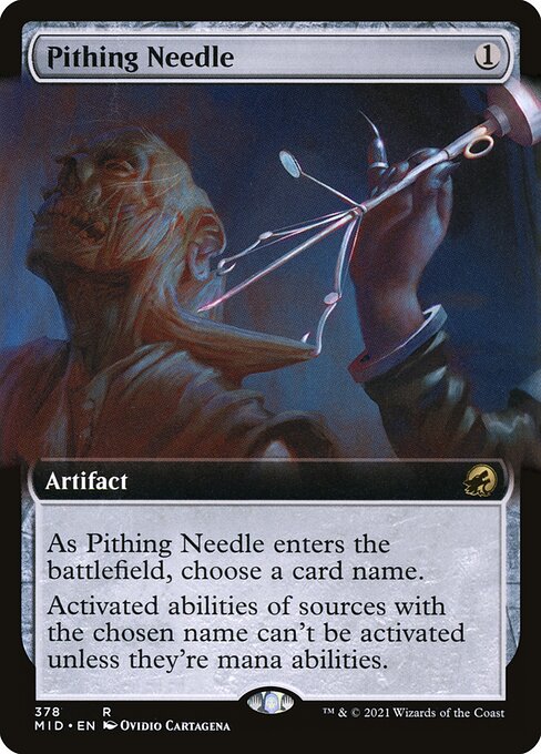 Innistrad: Midnight Hunt - 378 - Pithing Needle - Rare - C - Foil